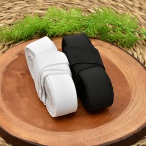 유명한원단/고무밴드 허리밴드 고탄력 3cm 화이트 블랙 1마/다이마루