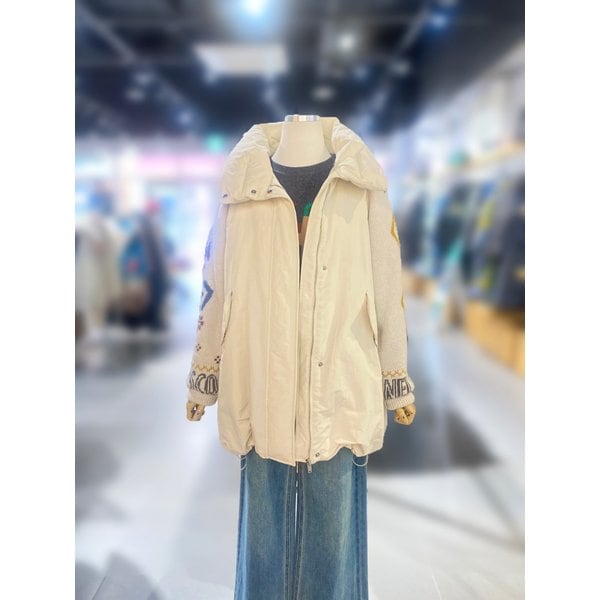 [여주점] 인타르시아 니트 소매 다운 (BAPD60461)