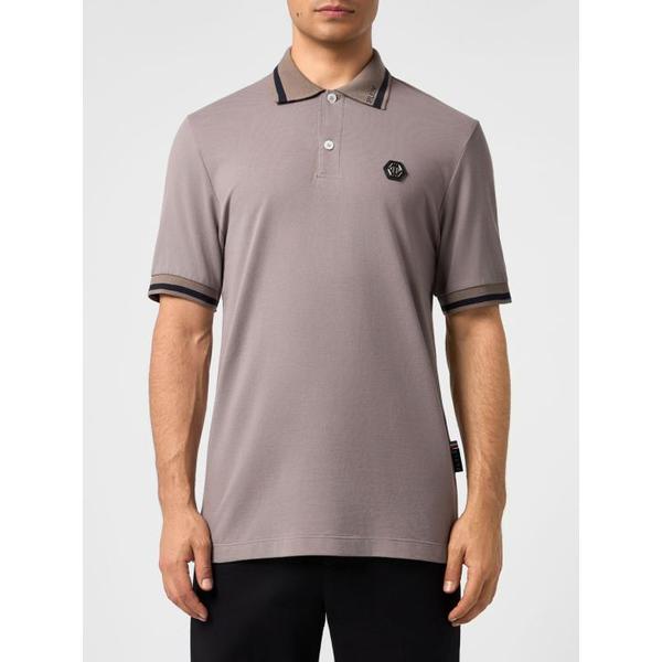 확대된 대표 필립 플레인 폴로 티셔츠 FAFCMTK9258PTE179N 06 Beige