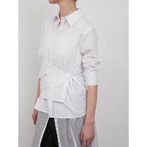 BUTTON WRAP SHIRT [WHITE]