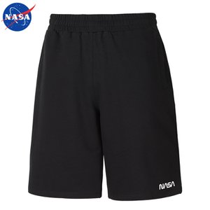 NASA 나사 남녀공용 면바지 반바지 5부 반바지 N-062PBK 남자 여성 빅사이즈 트레이닝팬츠 운동복 츄리닝 하프팬츠 밴딩바지