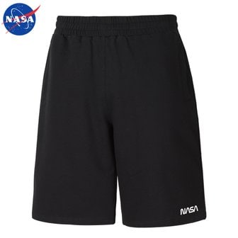 NASA 나사 남녀공용 면바지 반바지 5부 반바지 N-062PBK 남자 여성 빅사이즈 트레이닝팬츠 운동복 츄리닝 하프팬츠 밴딩바지