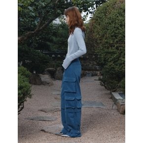 PROUVE Denim Cargo Pants_Blue