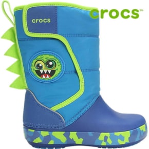 크록스 아동 부츠 /H12- 205304-456Kids Crocs Fun Lab Monster Lights Boot