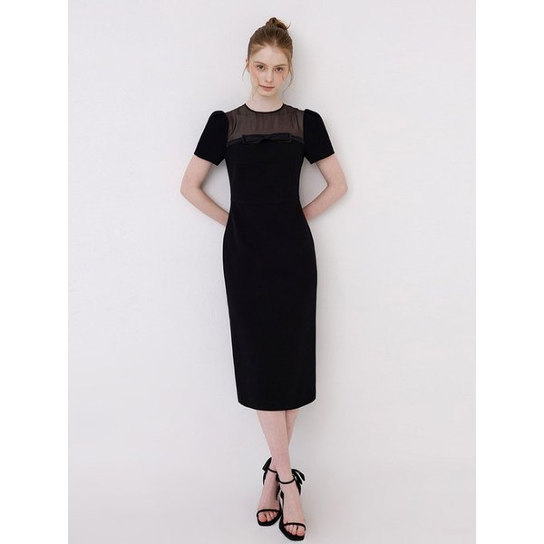 리본 스퀘어 원피스