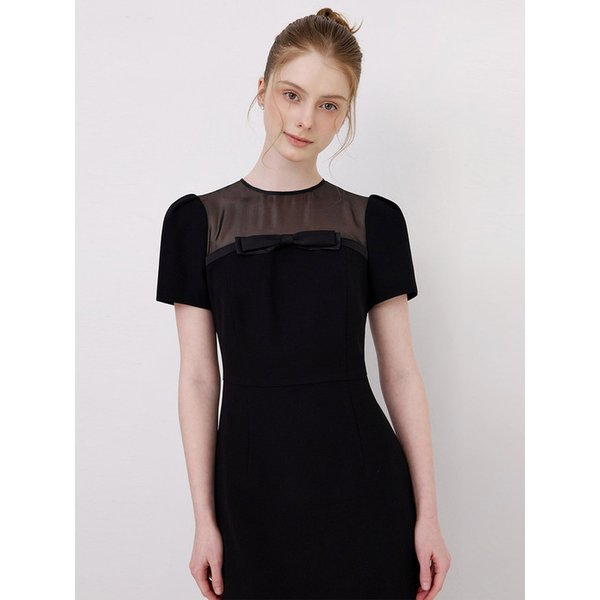 리본 스퀘어 원피스