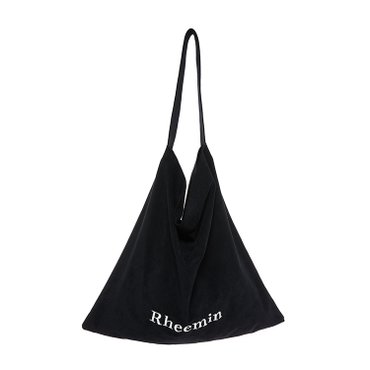 리민 SUEDE LETTER BAG - BLACK