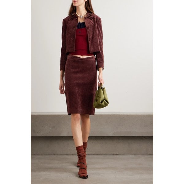 크롭 장식 자수 실크 캐시미어 블렌드 캐미솔 46376663162976745