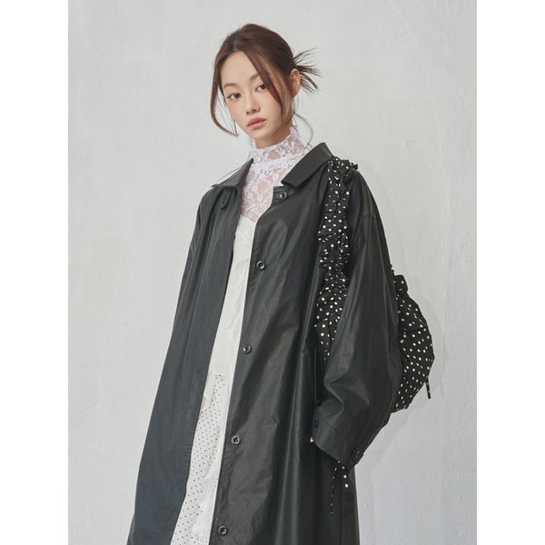 Shirt Collar Trench Coat_black