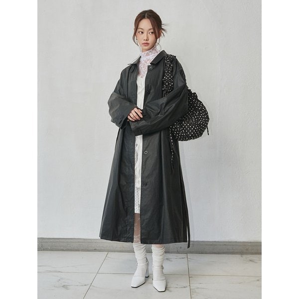 Shirt Collar Trench Coat_black