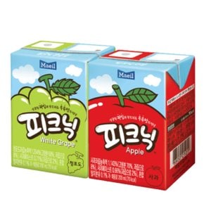 매일 피크닉 사과 200ml x24팩 +청포도 200ml x24팩 총48팩