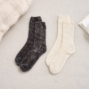 벨벳터치 수면양말 아이보리,그레이 2set