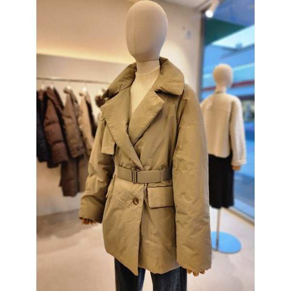 [여주점] [JJ 지고트] 여성 구스다운 칼라넥 벨티드 패딩 점퍼 GRBA2PD311