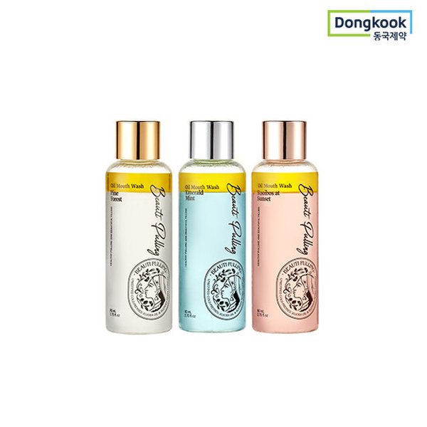 동국제약 뷰티풀링 오일 가글 80ml 3개 (에메랄드민트/파인포레스트/루이보스엣선셋/혼합형)