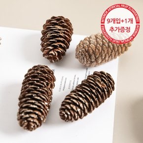 길쭉솔방울 8cm_ (9개입) 골드 크리스마스 장식 볼