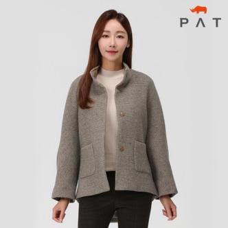 PAT [PAT여성] 여성 하이넥 패턴 숏 코트_1H81115