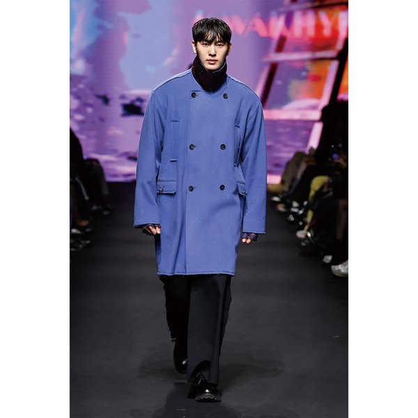 25FW BLUE HIGH NECK COAT