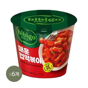 비비고 스파이시 컵떡볶이 110g x6개