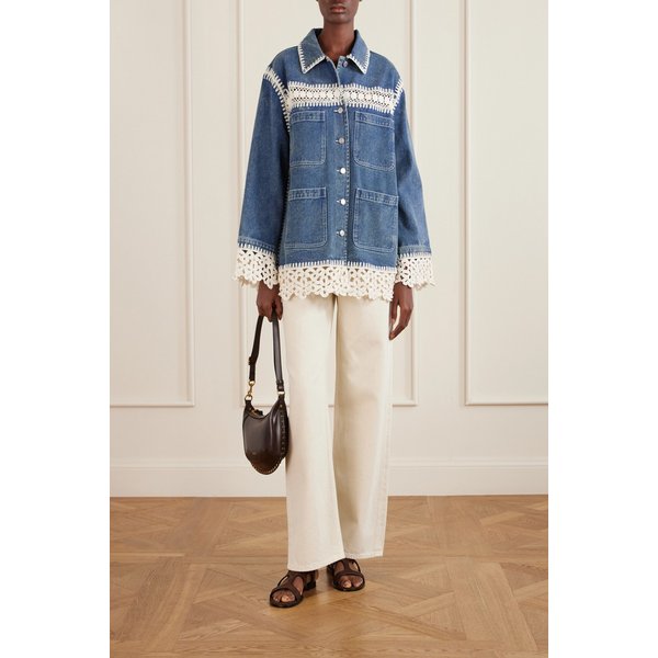 스타시아 크로셰 트림 데님 재킷 46376663163017763