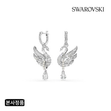 스와로브스키 [본사정품/쇼핑백증정] Swan Vienna 미니 후프 귀걸이 5723388