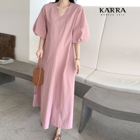 KARRA 볼륨브이넥원피스_A0793M