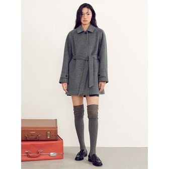 구호 플러스 Belted Midi Coat  Grey (KE4X30M123)