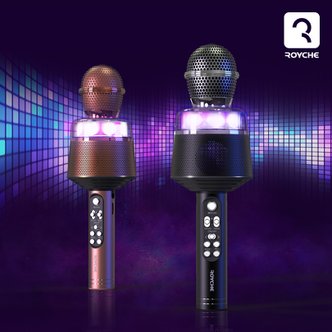 로이체 RGB LED 음성변조 휴대용 블루투스 마이크 BTS-60KM