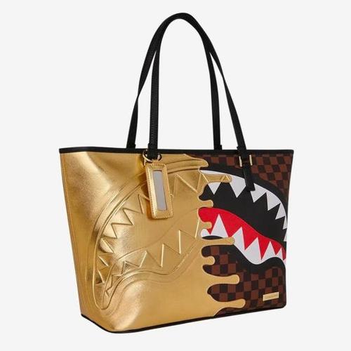 스프레이그라운드 토트백 T9345 SHARKS IN PARIS GOLD DRIP BROWN