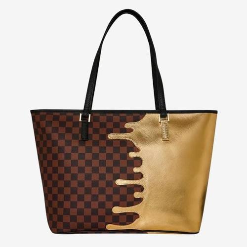스프레이그라운드 토트백 T9345 SHARKS IN PARIS GOLD DRIP BROWN
