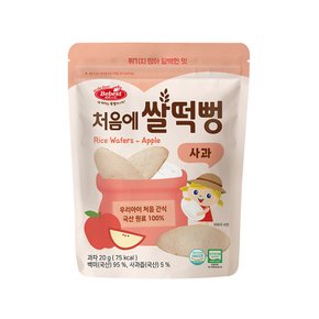 처음에 쌀떡뻥 사과 아기 아이 과자 간식 떡뻥