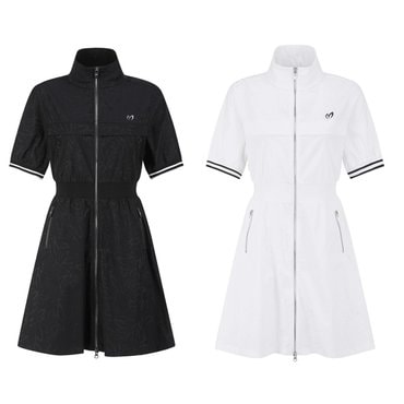 마스터바니 25S/S(421E1JO304)여성전판 자가드 패턴 플레어 원피스
