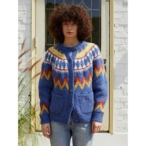 Color Way Nordic Cardigan (Denim Blue)