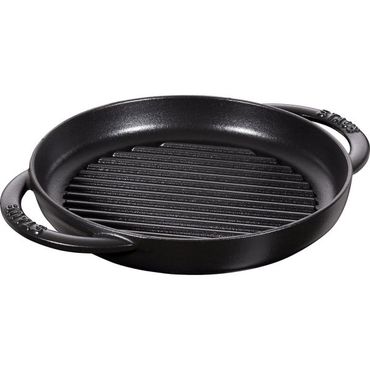  스타우브 후라이팬 staub 40511520 Pure Grill Round 블랙 8.7 inches 22 cm Pan Both Hands Cas