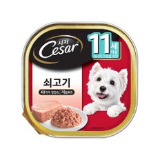 시저 강아지캔 11세이상 쇠고기 100g X 3개