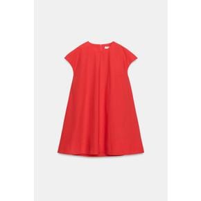 포플린 반팔 플레어 미니 원피스 / 4786/243/600 RED