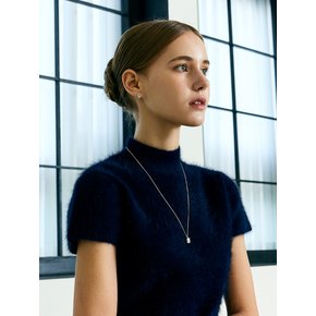 [진주귀걸이 2종 증정] Emerald angle long necklace
