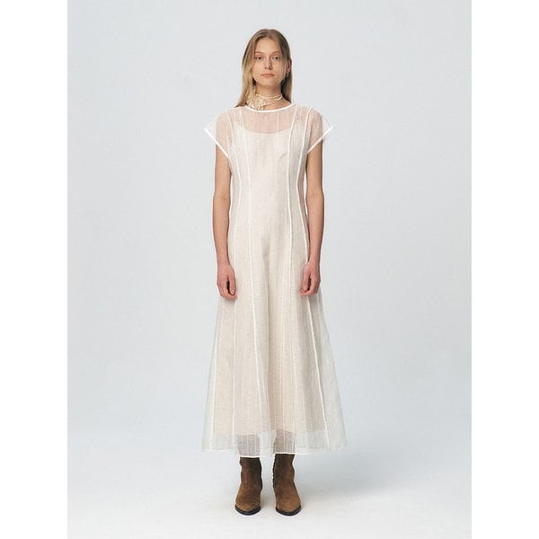 [3차리오더] Pintucked Layering Dress, Ivory