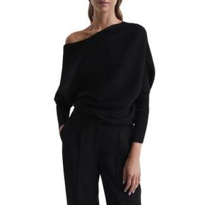 4094588 Reiss Lorna Off the Shoulder Rib Sweater