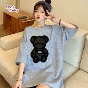 레터링엠보베어티셔츠 L까지_P403598844