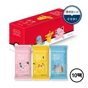코디 포켓몬 물티슈 20매 x 10팩 휴대용 외출용 어린이집 (S49505977)
