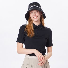 여성 골프 실켓터치 제에리 티셔츠 VLTSO453_BK