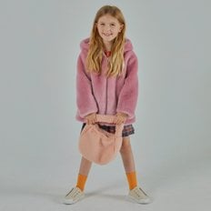 MOLLIOLLI ANGELA KIDS ECO FUR HOODIE JUMPER [2color]