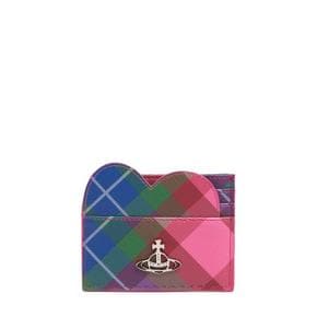 비비안 웨스트우드 여성 Heart Printed Canvas Card Holder Pink/multicolor 80IZRI051 6116012