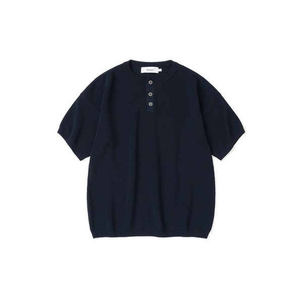 쿨에버 헨리넥 반팔 니트 NAVY