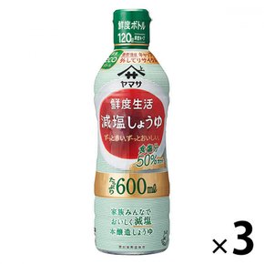 야마사 간장 야마사 신선도 생활 간장 600ml 신선도 병 3개