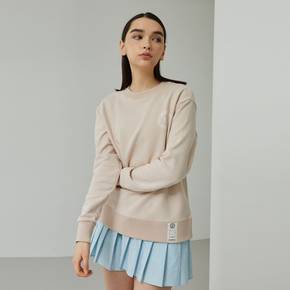 [무케] 러브포티_로고 스웨트셔츠 핑크 여성 테니스 트레이닝 셔츠
