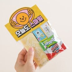  웃음 가득 스마일 헤더택 간식 학급 선물 미니 과자 간식 선물 세트 구디백 학원