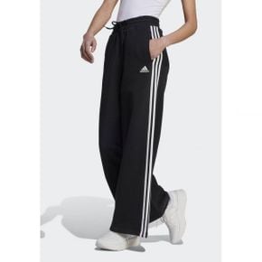 4426270 Adidas Sportswear ESSENTIALS STRIPES WIDE PANT - Tracksuit bottoms black/white