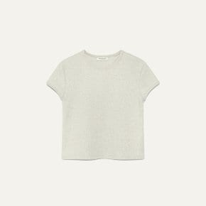 Crop Jersey Top Pale Gray