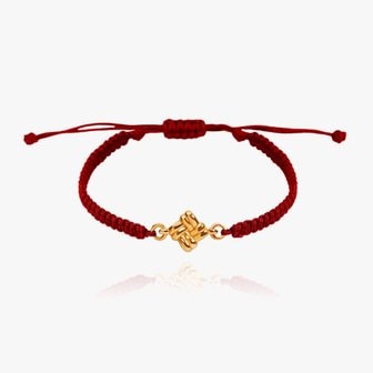 한국표준금거래소 24K 순금 스퀘인 매듭팔찌 실팔찌 행운 부적 금 할로우